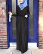 Eurupische und American Neue Style Abaya Kleid V-neck Folds