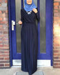 European and American New Style Abaya Dress V-neck Folds