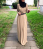 European and American New Style Abaya Dress V-neck Folds