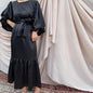 Ramadan Eid Mubarak Kaftan Dubai Abaya Türkei Islam Muslimischen Mode Frauen Hijab Kleid Kaftan Marocain Kleider Vestidos Robe Femme