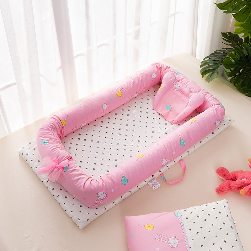 Portable crib removable and washable foldable bionic bed for newborns