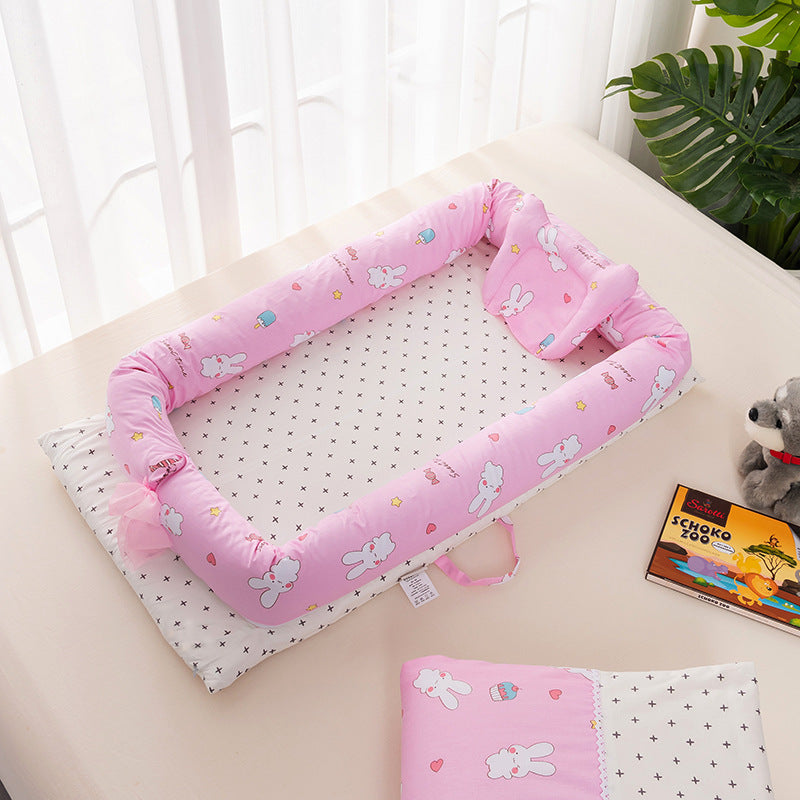 Portable crib removable and washable foldable bionic bed for newborns