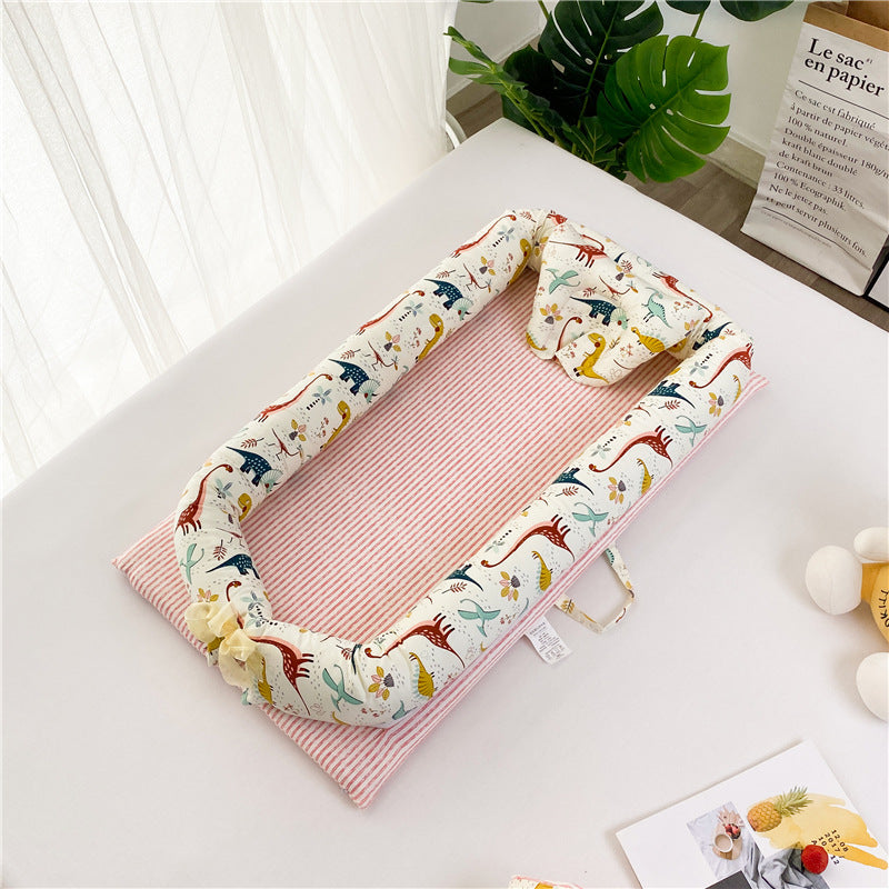 Portable crib removable and washable foldable bionic bed for newborns