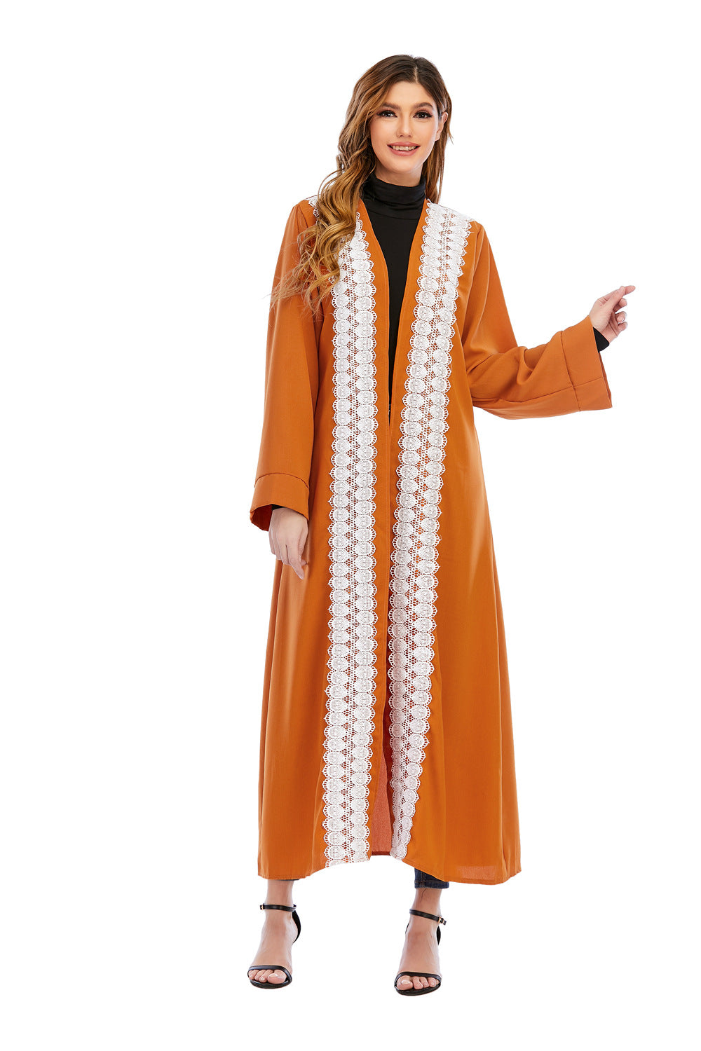 Muslim Abaya Cardigan Long Jacket Plus Size Middle Eastern Robe Fashion Turkish Women