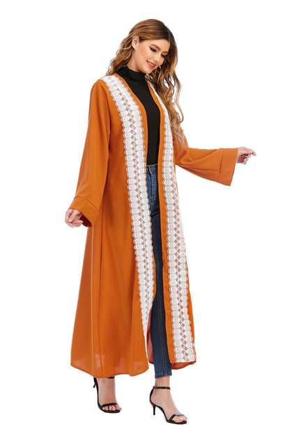 Muslim Abaya Cardigan Long Jacket Plus Size Middle Eastern Robe Fashion Turkish Women