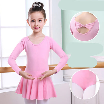 Dance Clothes for Kids Practice Clothes for Girls Short Sleeve Tutu for Girls