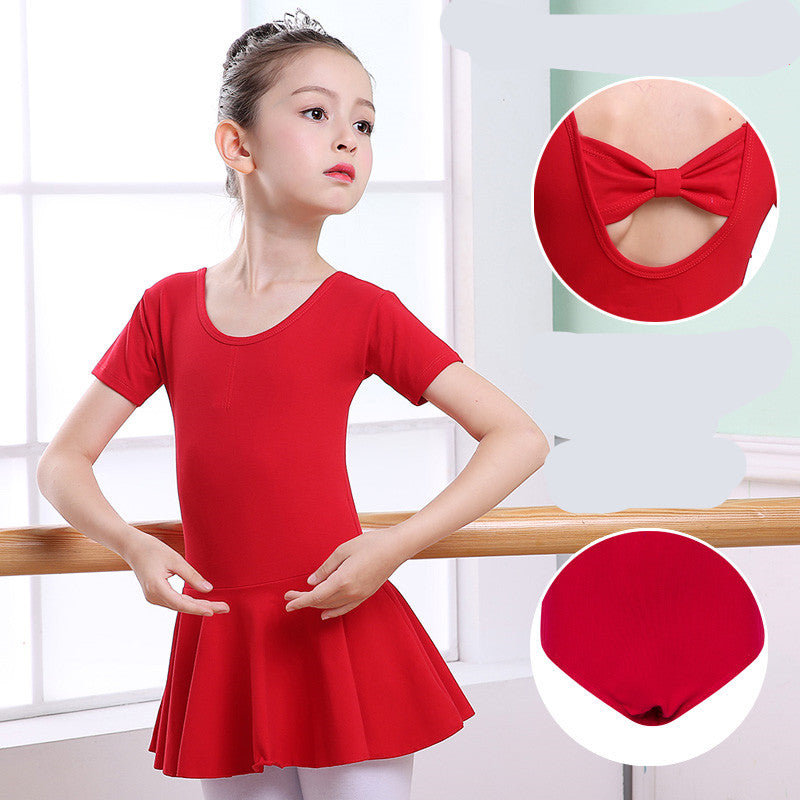 Dance Clothes for Kids Practice Clothes for Girls Short Sleeve Tutu for Girls