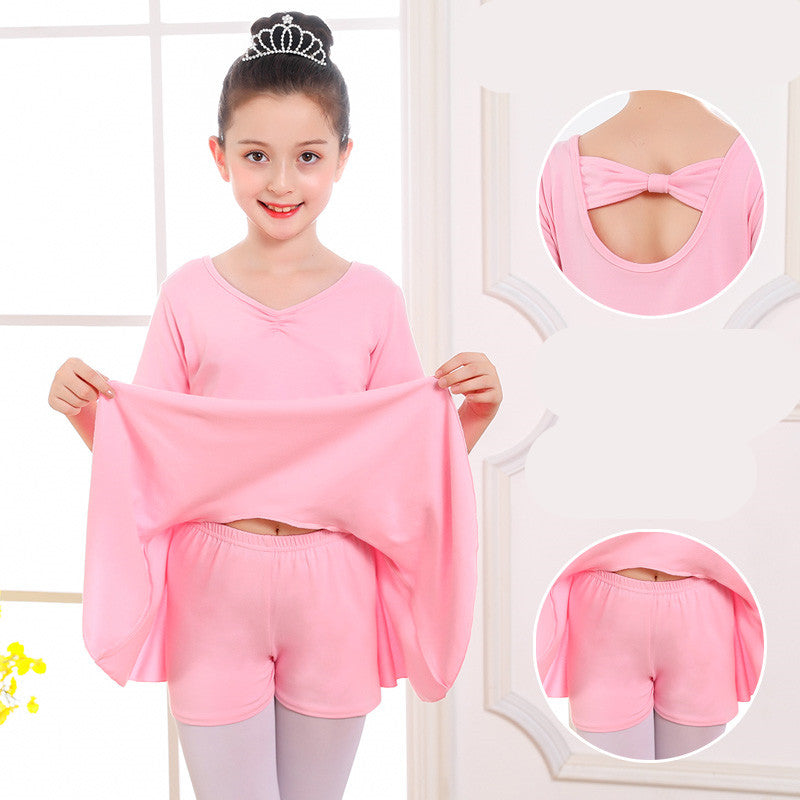Dance Clothes for Kids Practice Clothes for Girls Short Sleeve Tutu for Girls