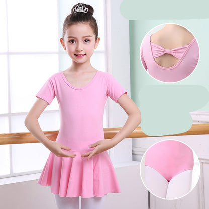 Dance Clothes for Kids Practice Clothes for Girls Short Sleeve Tutu for Girls