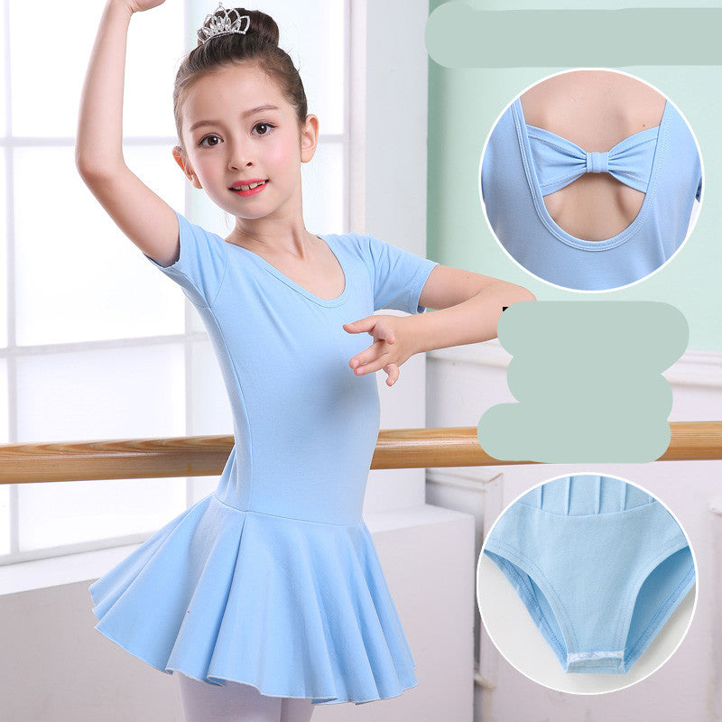 Dance Clothes for Kids Practice Clothes for Girls Short Sleeve Tutu for Girls