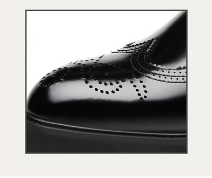 Martin-Stiefel aus Leder mit dicken Sohlen, britische High-Top-Schuhe aus Leder