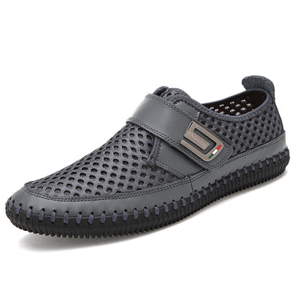 Sommer Schuhe Männer Wohnungen Faulenzer Atmungsaktive Casual Chaussure Homme Echt Leder Fahrer Mokassins Loafer lässige Männer Schuhe