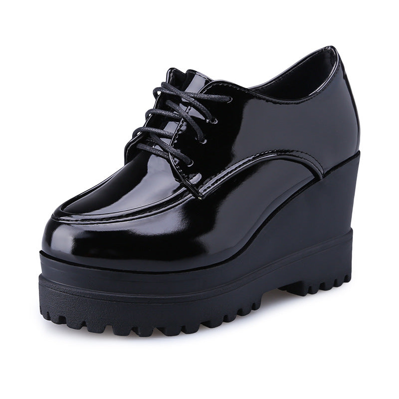 Platform shoes British small leather shoes