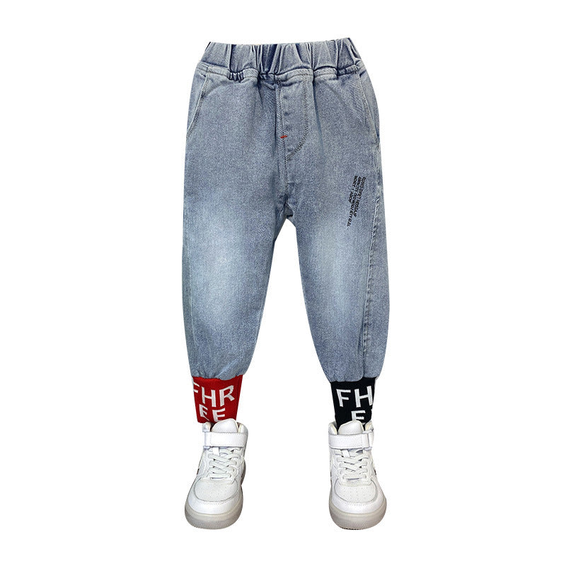 Jeans for boys and girls in spring style pretty kids