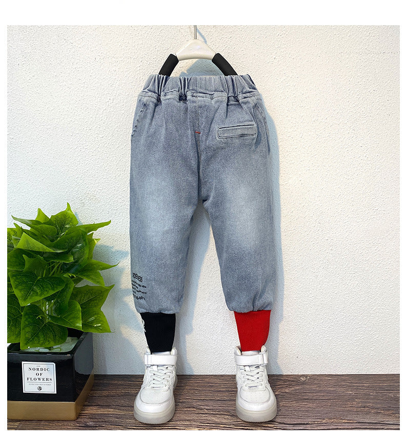 Jeans for boys and girls in spring style pretty kids