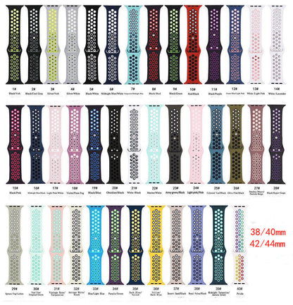 Rubber and silicone watch strap