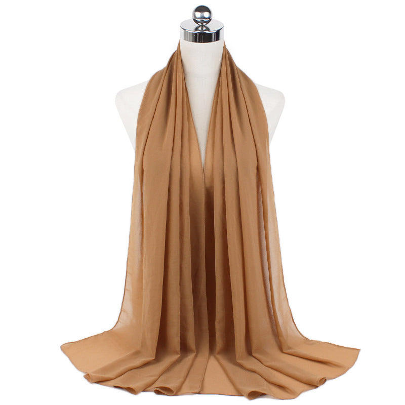 70x180cmMonochrome Perle Chiffon Hijab Schal