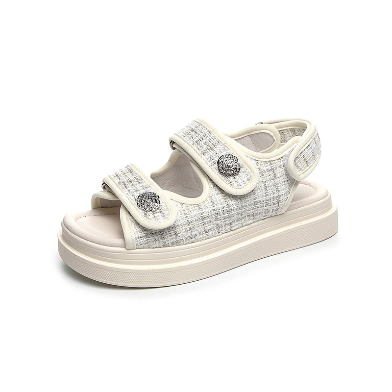 Sport-Daddy-Sandalen lässige flache All-Match-Ins-Tide-Plateauschuhe