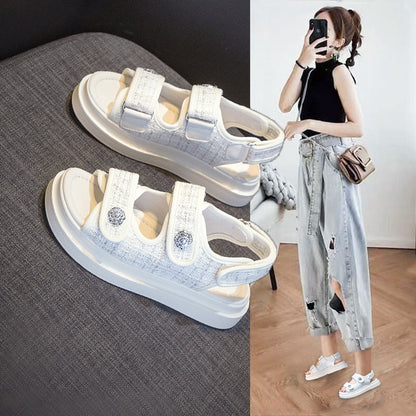 Sports daddy sandals casual flat all-match ins tide platform shoes