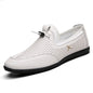 Men's hollow leather shoes leisure leather shoes driving shoes