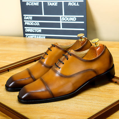 Men's cowhide leather shoe top formal wear