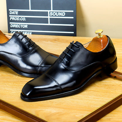 Men's cowhide leather shoe top formal wear