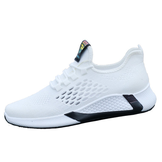 New sports shoes men's breathable casual mesh shoes increase comfort lacing non-slip low-top running shoes