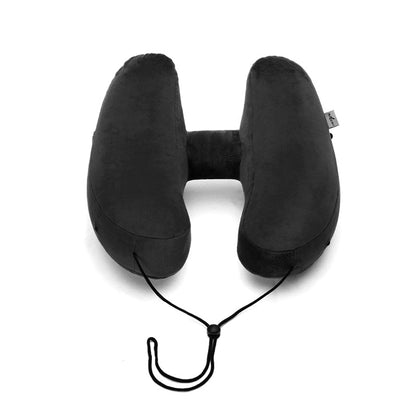 Hooded Travel H Shaped Inflatable Neck Folding Lightweight Nap Car Seat Office Airplane Sleep Pillow