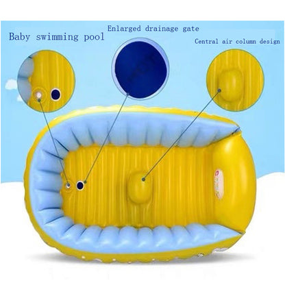 Inflatable heat-insulating baby swimming bucket