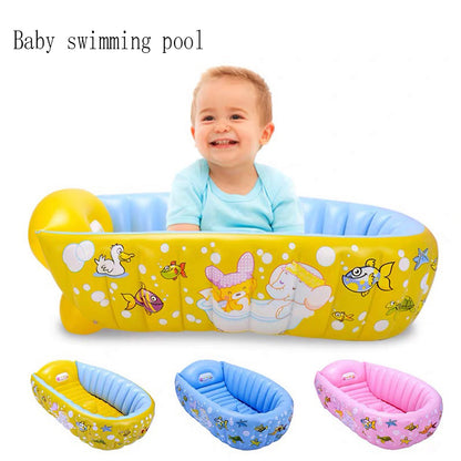 Inflatable heat-insulating baby swimming bucket