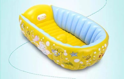 Inflatable heat-insulating baby swimming bucket