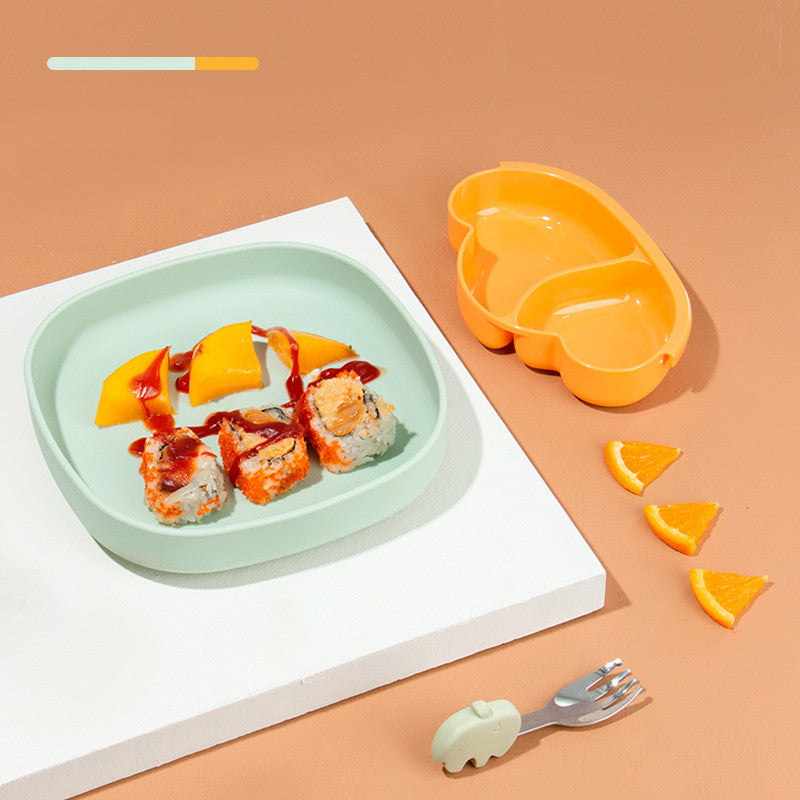 Ins Tragbare Silikon Sauger Platte Lebensmittel Selbst Fütterung Für Kinder Kinder Schichtung Verformbaren Geschirr Gerichte Kreative Geschenk