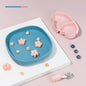 Ins Portable Silicone Suction Plate Food Self Feeding For Children Kids Layering Deformable Tableware Dishes Creative Gift