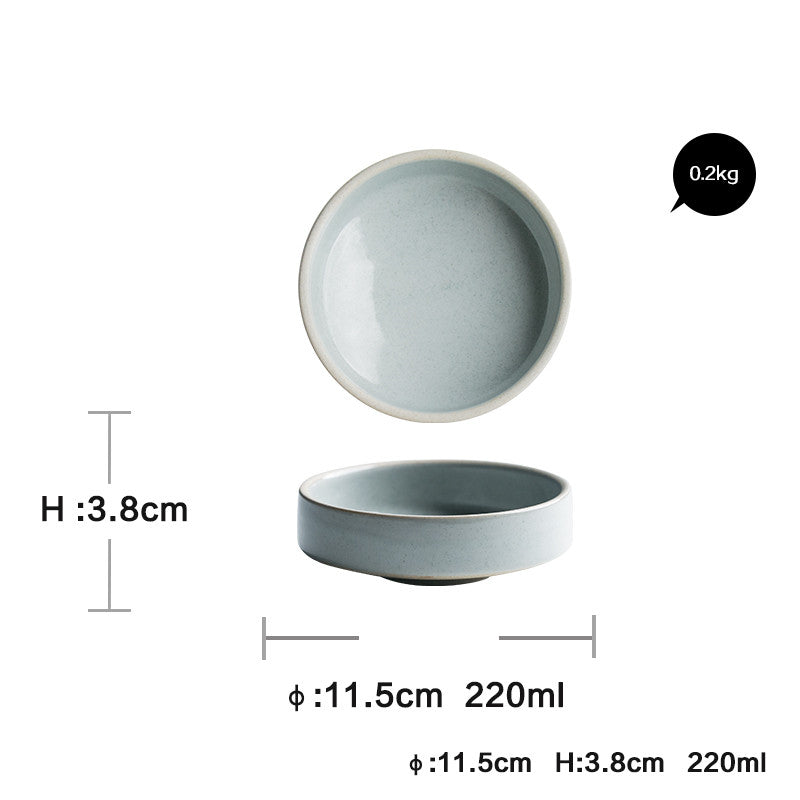 Household Dinner Plate Flat Plate Bowl And Plate Set