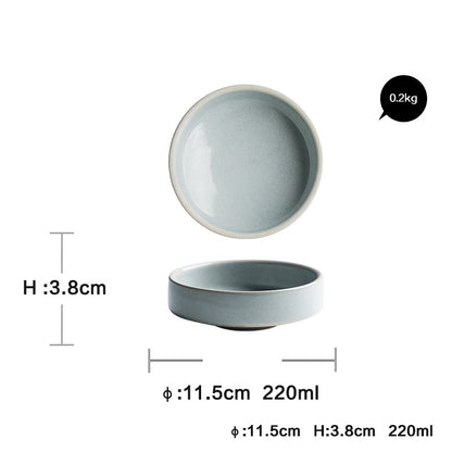 Household Dinner Plate Flat Plate Bowl And Plate Set