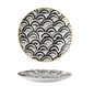 8-Zoll-Keramik-Frühstücksteller im nordischen Stil geometrische Serie Western-Steak flacher Teller Obstteller Dekoration zum Aufhängen