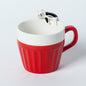 Minimalist ceramic coffee cartoon milk sleep water spoon spoon lovers mug