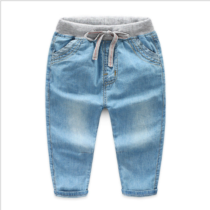 Soft skinny jeans for boys Tencel pants Kids mosquito pants