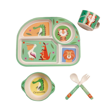 Children's tableware made of bamboo fibre