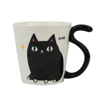 Schwarze Katze Tasse Kaffeetasse Frühstückstasse