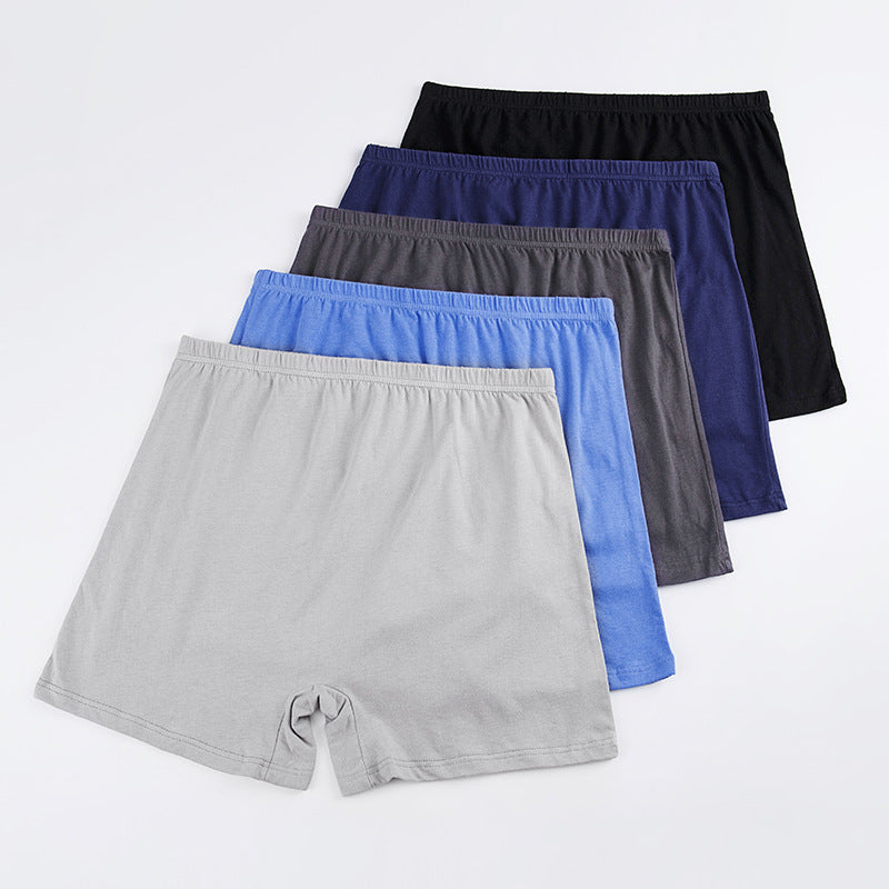 Men's Plus Size High Waist Cotton Boxer Shorts