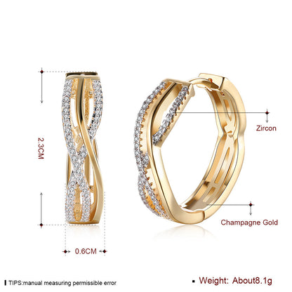 Fashion line-shaped diamond for women earrings