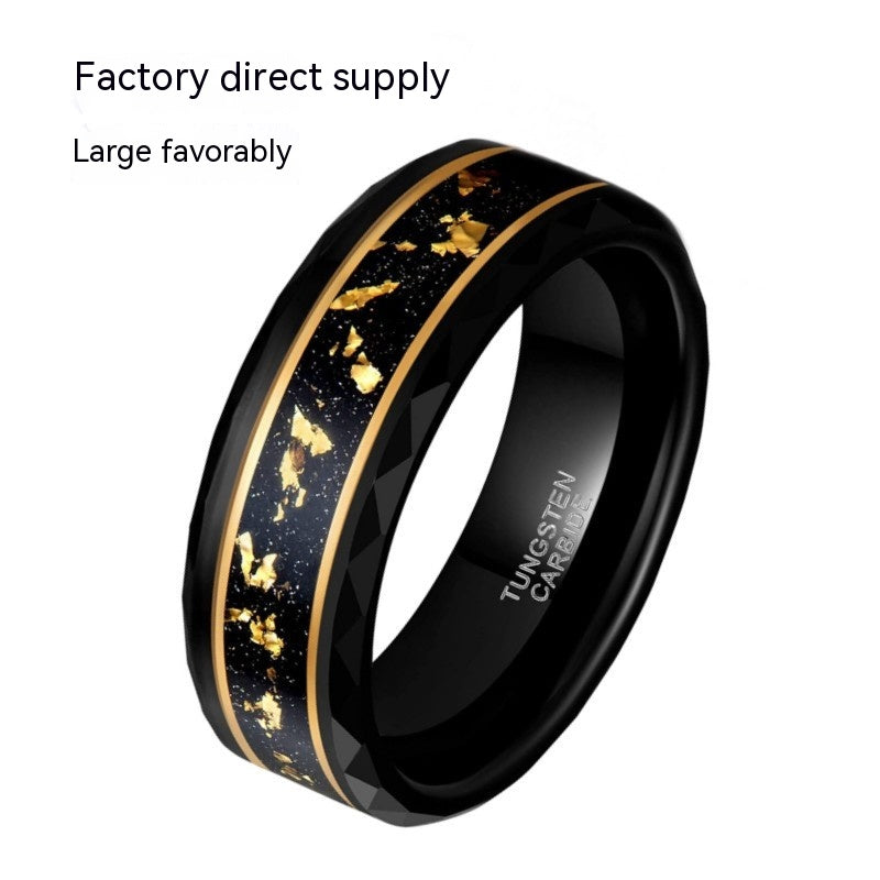 Irregular gravel niche men's jewelry ring