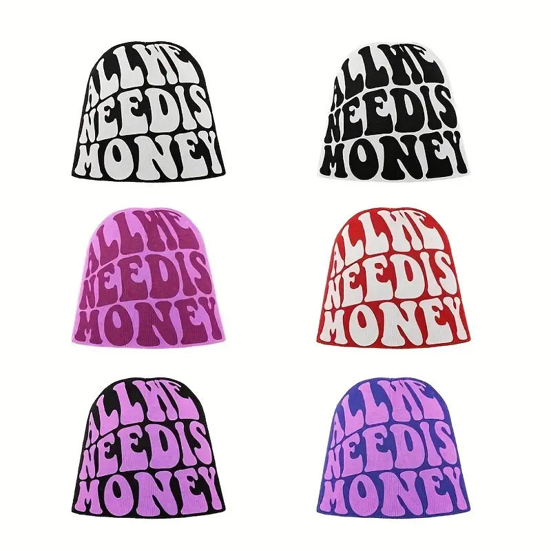 Buchstaben-Beanie-Mütze für Männer und Frauen Hip-Hop-Stil Beanie-Strickmütze