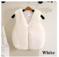 Worsted rabbit fur vest short plush vest