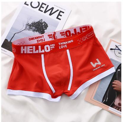 Men's boxer shorts trendy breathable contrast color