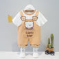 Children's clothing men and women baby summer cartoon short sleeve overalls