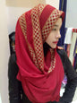 Hijab pearl chiffon sprinkled gold headscarf 
