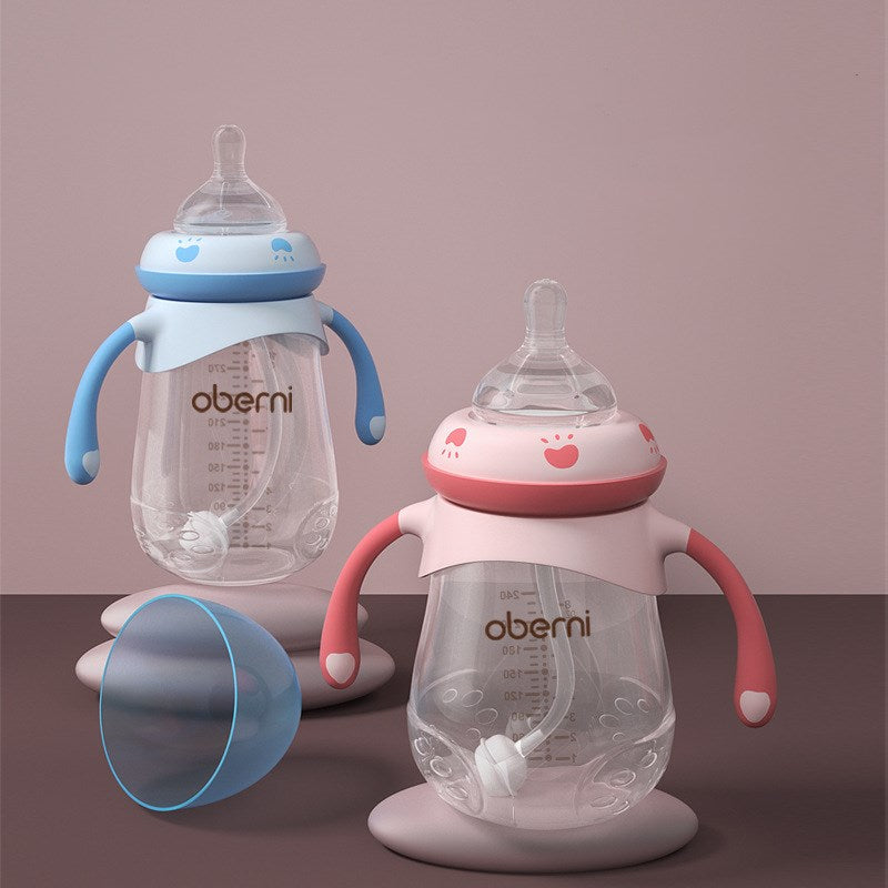 Large caliber anti-colic baby milk anti-fall baby bottle