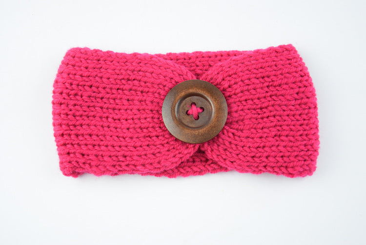 Baby wool headband handwoven hair accessory